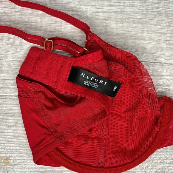 Natori Unpadded Underwire Bra Red 746168 Un-padded 34D - Picture 7 of 8